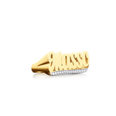 14K Solid Gold Name Ring/ 14K Gold Personalized Name Ring/ Gold Custom Letter Rings for Men/ Gold Ring Custom Gifts/ Mothers Day Gift