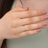 14K Gold Custom Engraved Bar Ring / Minimalist Dainty Gold Ring for Women / Personalized Name or Initial Ring / Elegant Gold Jewelry Gift