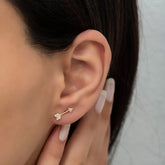 14K Gold Diamond Arrow Stud Earrings – Arcus