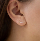 14K Gold Diamond Dainty Stud Earrings – Radiant