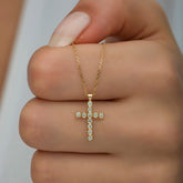 14K Gold Diamond Cross Necklace – Alenya
