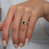 14K Gold Ruby & Diamond Ring – Carmelle