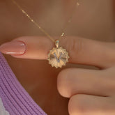 14K Gold Diamond Round Initial Necklace – Herald