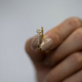 14K Gold Four-Leaf Diamond Clover Ring — Nivelle