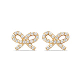 14K Gold Diamond Bow Stud Earrings – Luvienne