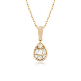 14K Gold Diamond Teardrop Necklace – Serava