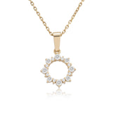 14K Gold Diamond Sun Necklace – Solara