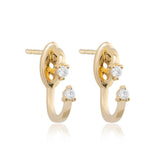 14K Gold Diamond Ear Jacket Earrings – Aerelle