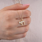 14K Gold Diamond Chai Necklace – Aether