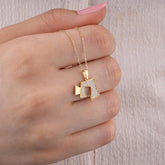 14K Gold Diamond Chai Necklace – Vivere