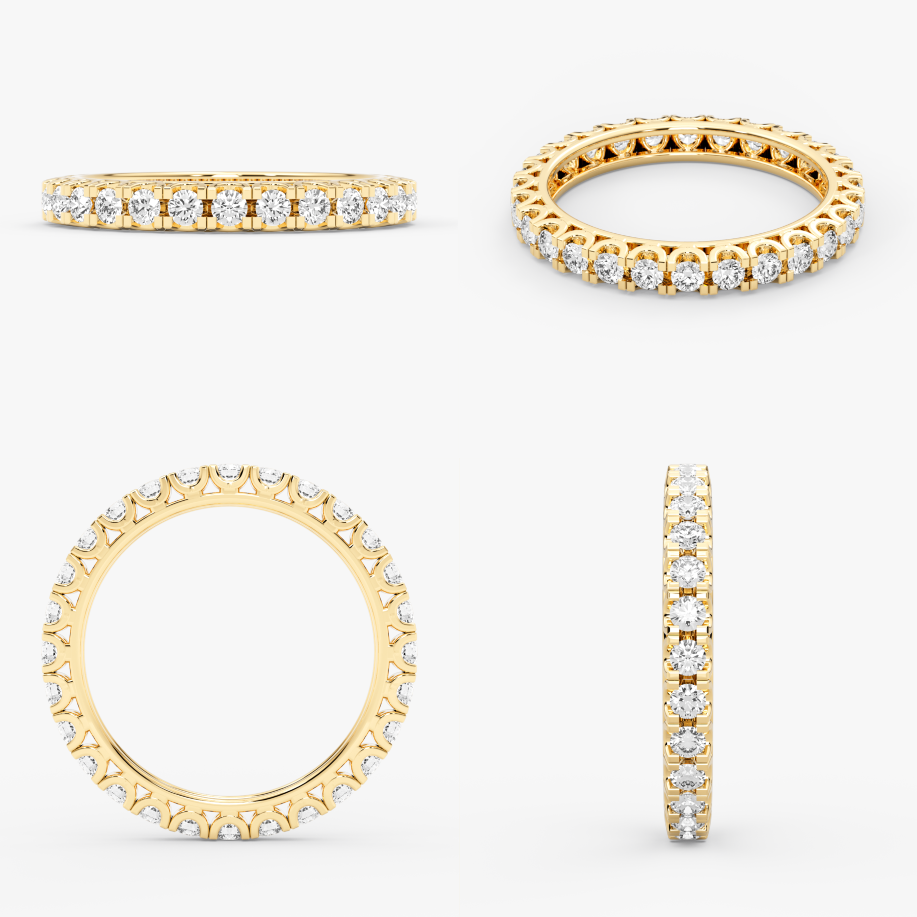14K Gold Diamond Eternity Band – Vionne