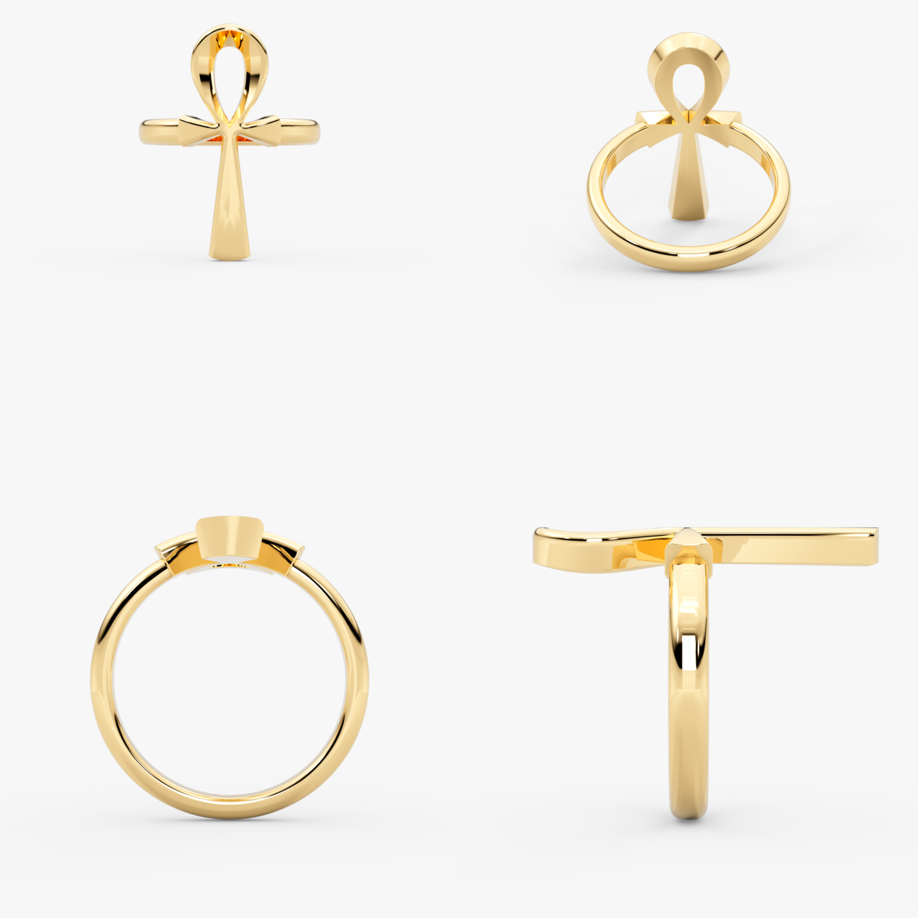 14K Gold Ankh Ring, Egyptian Symbol of Life – Neriah