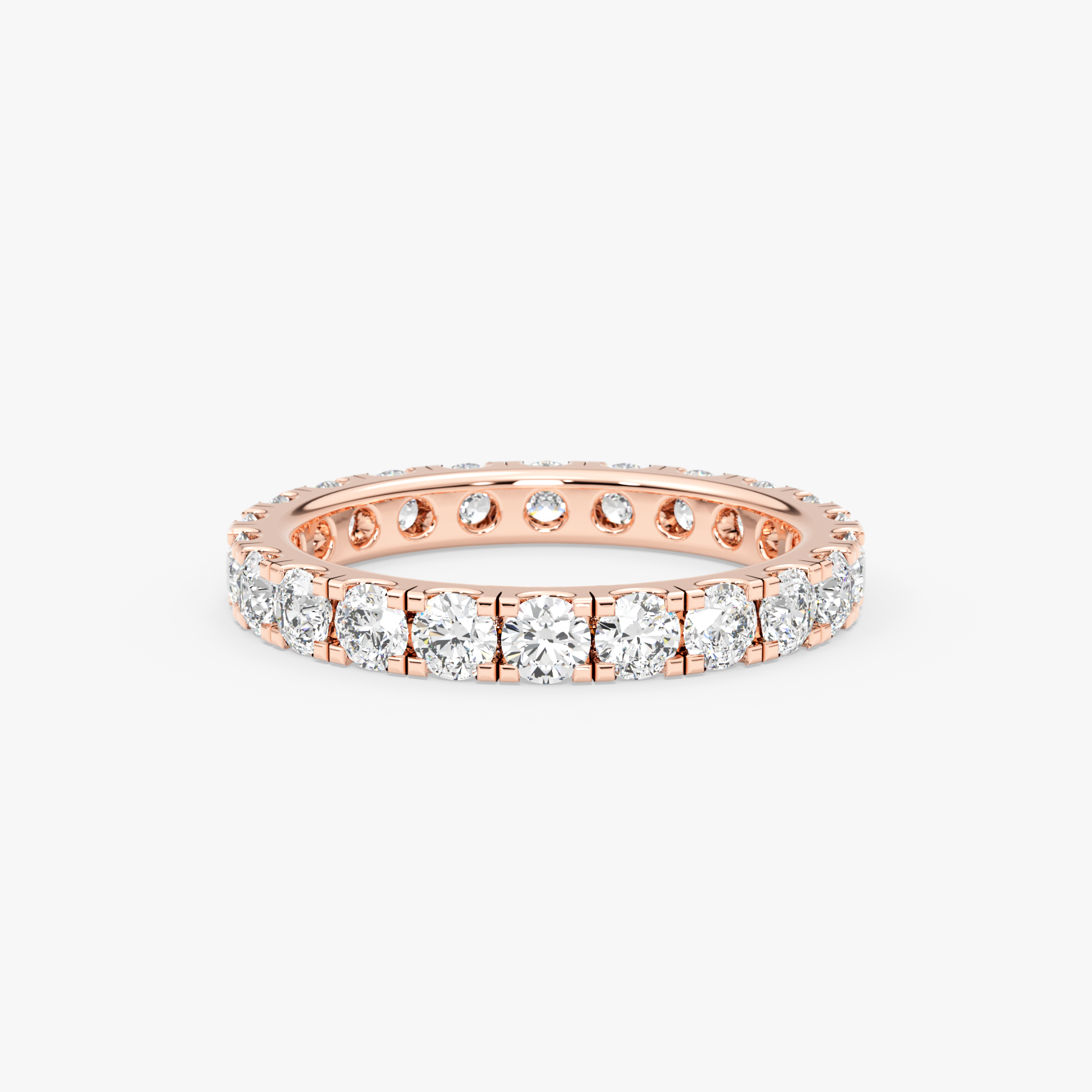 14K Gold Diamond Thin Eternity Band – Auralis