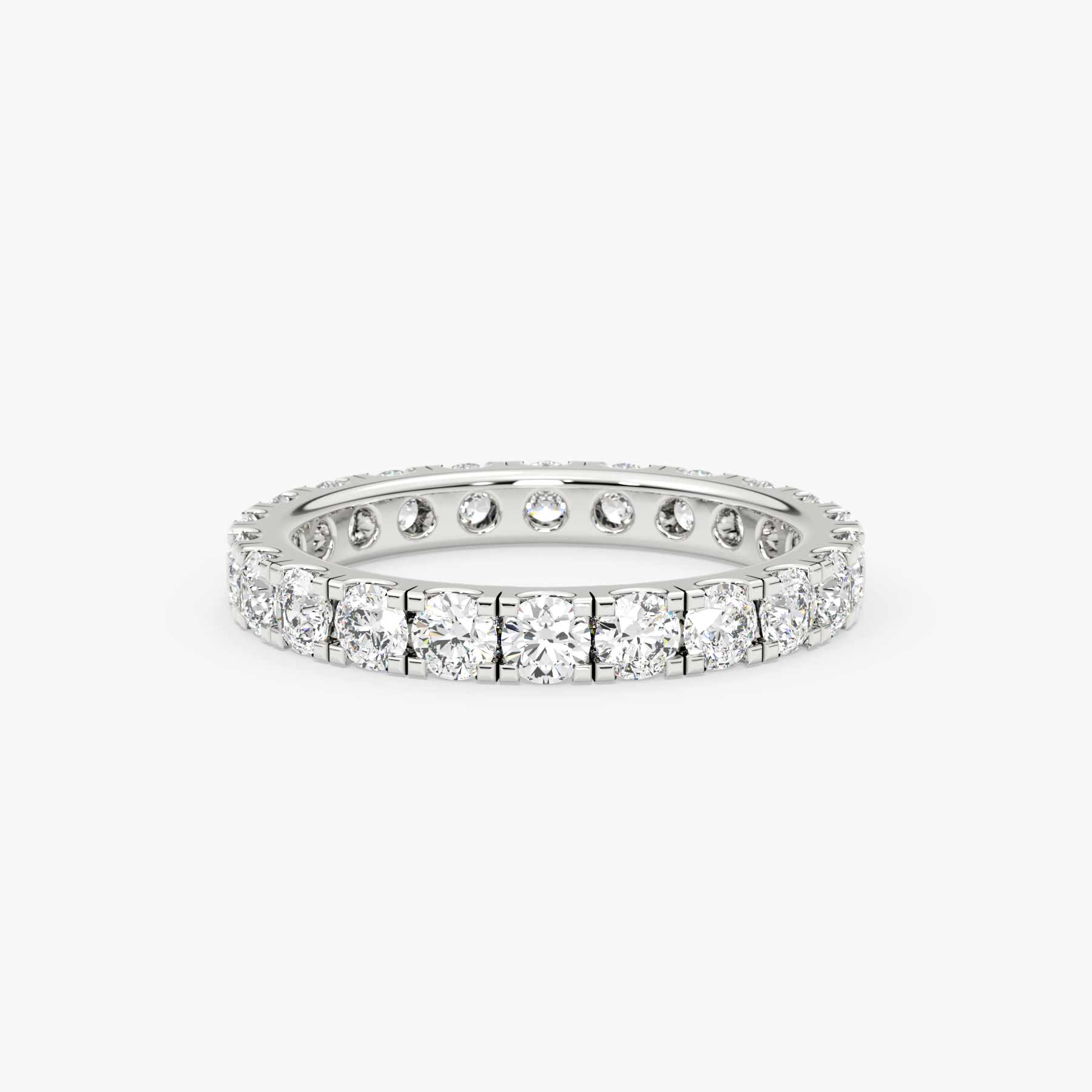 14K Gold Diamond Thin Eternity Band – Auralis