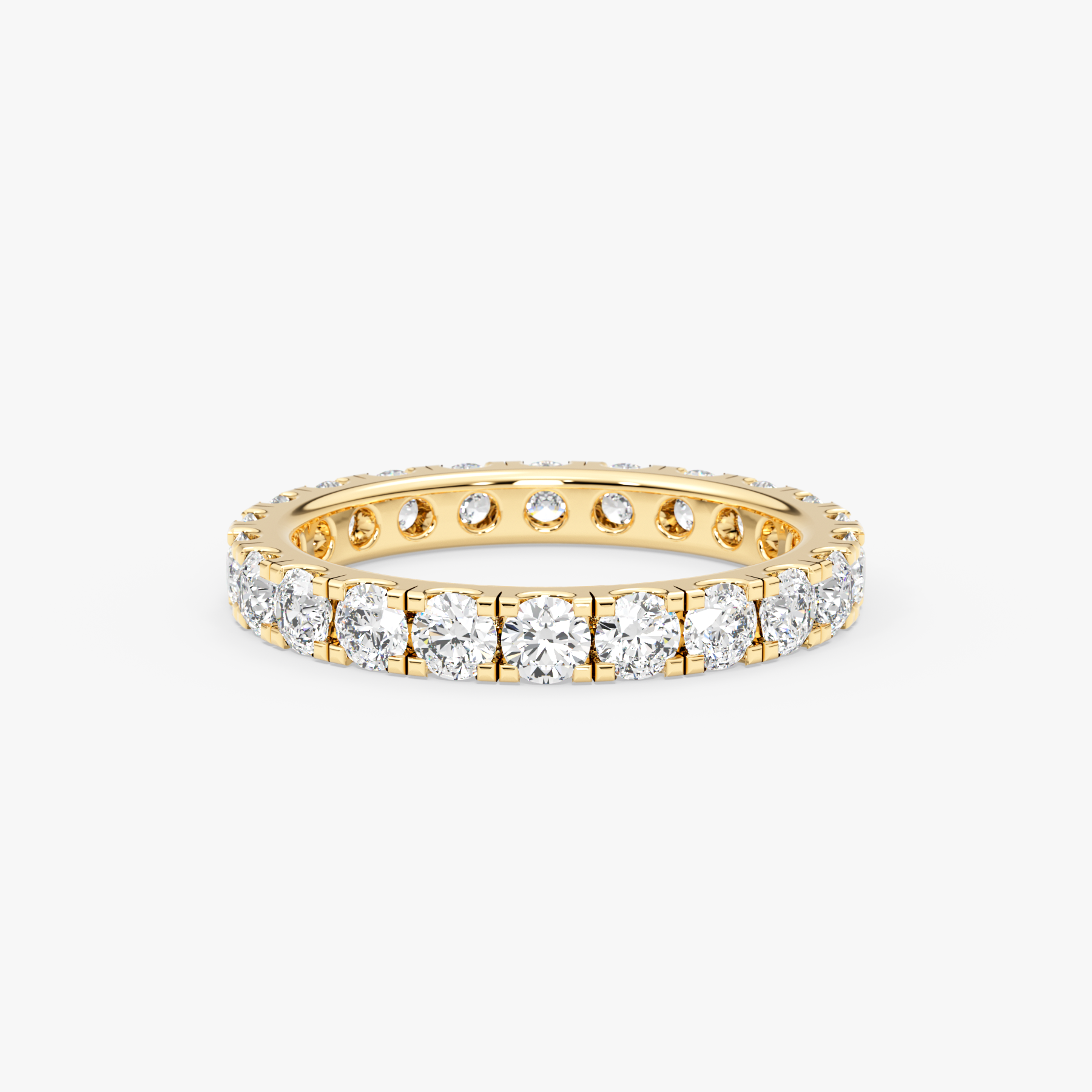 14K Gold Diamond Thin Eternity Band – Auralis