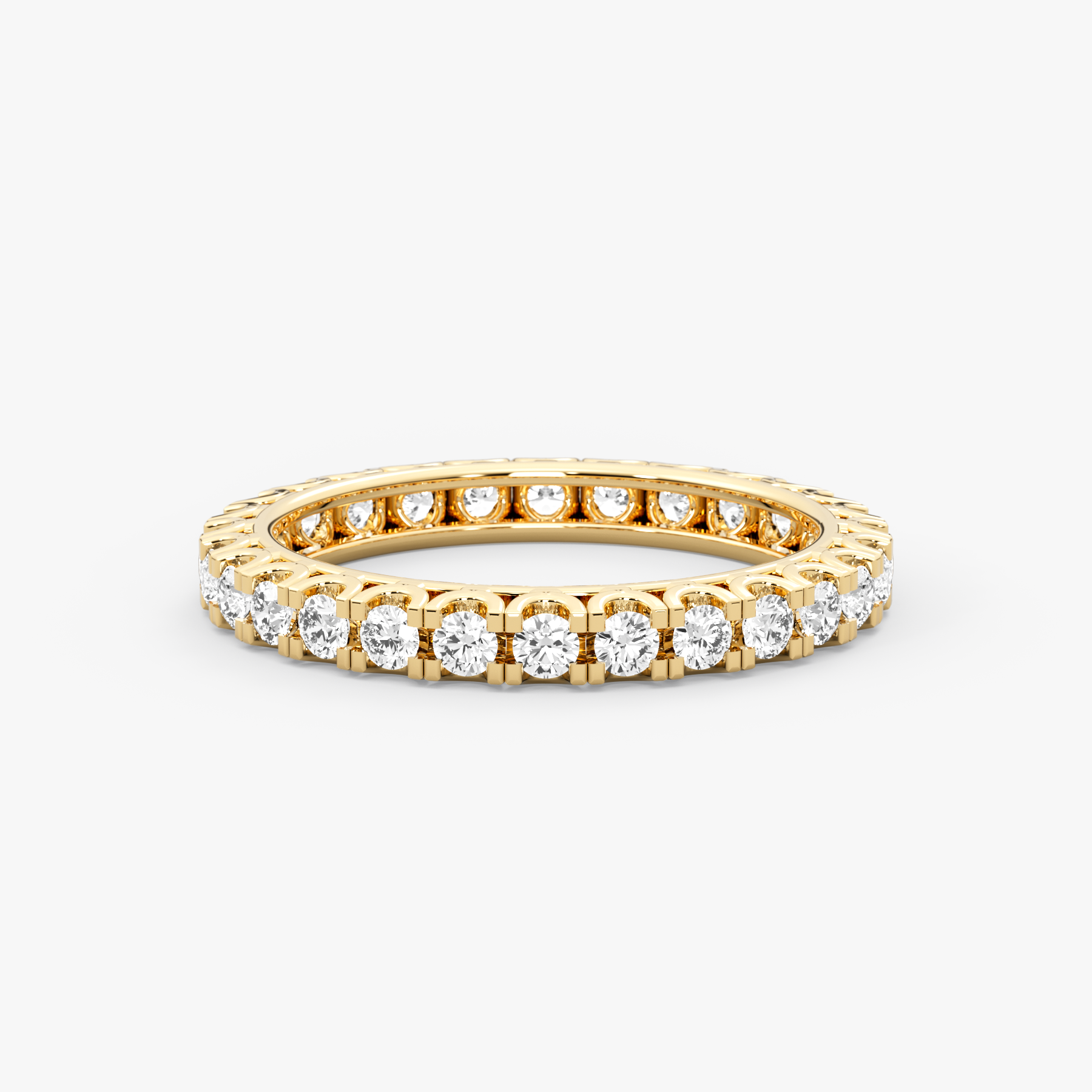 14K Gold Diamond Eternity Band – Vionne
