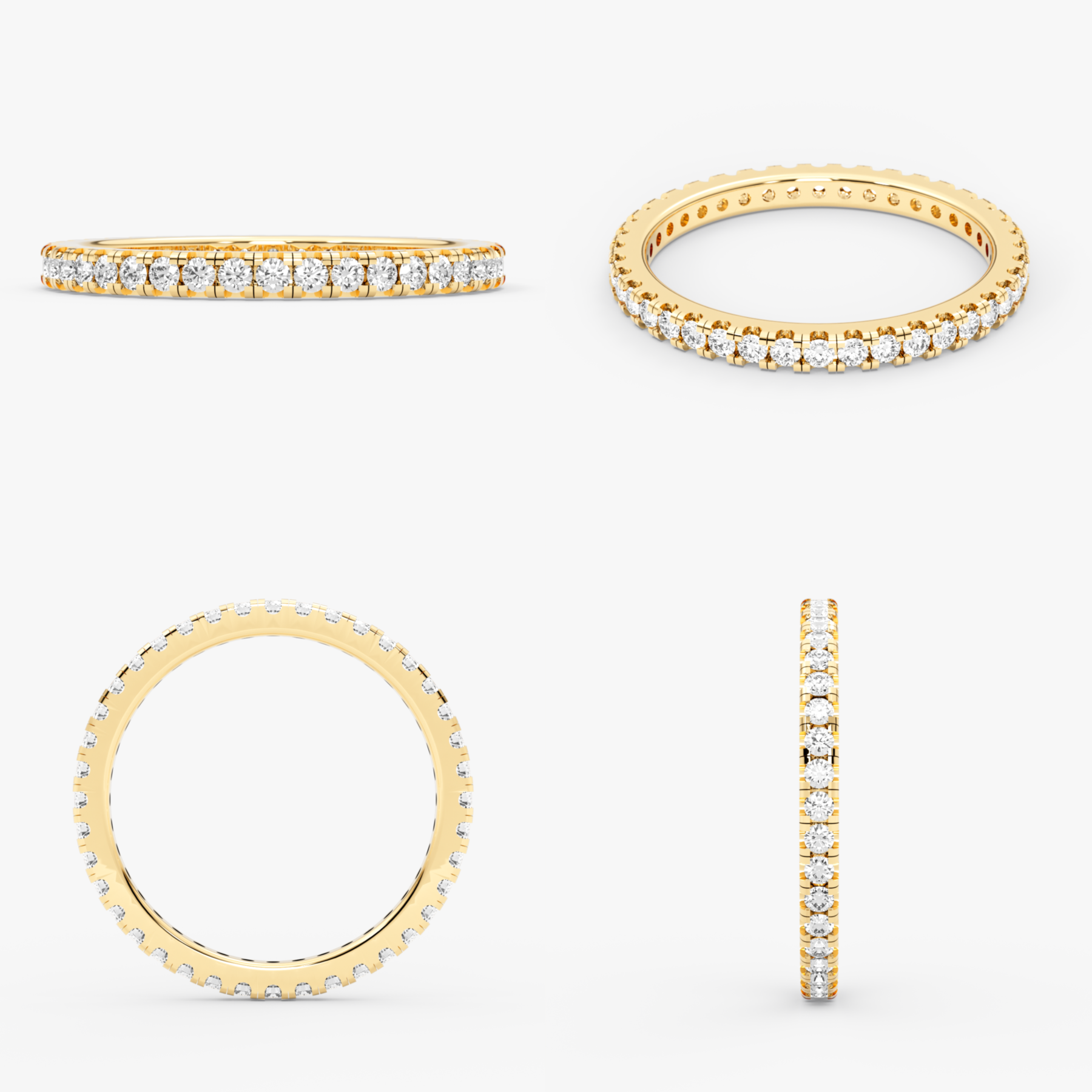 14K Gold Diamond Eternity Ring – Elvane