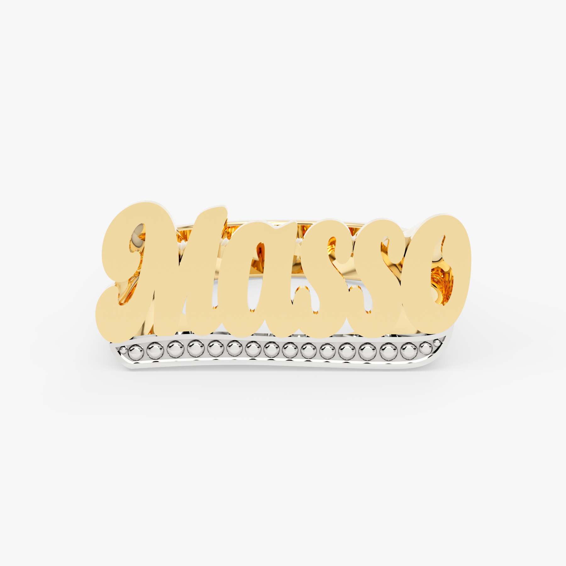 14K Solid Gold Personalized Name Ring for Men – Coralie