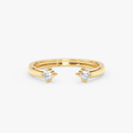 14K Gold Diamond Open Ring – Arien