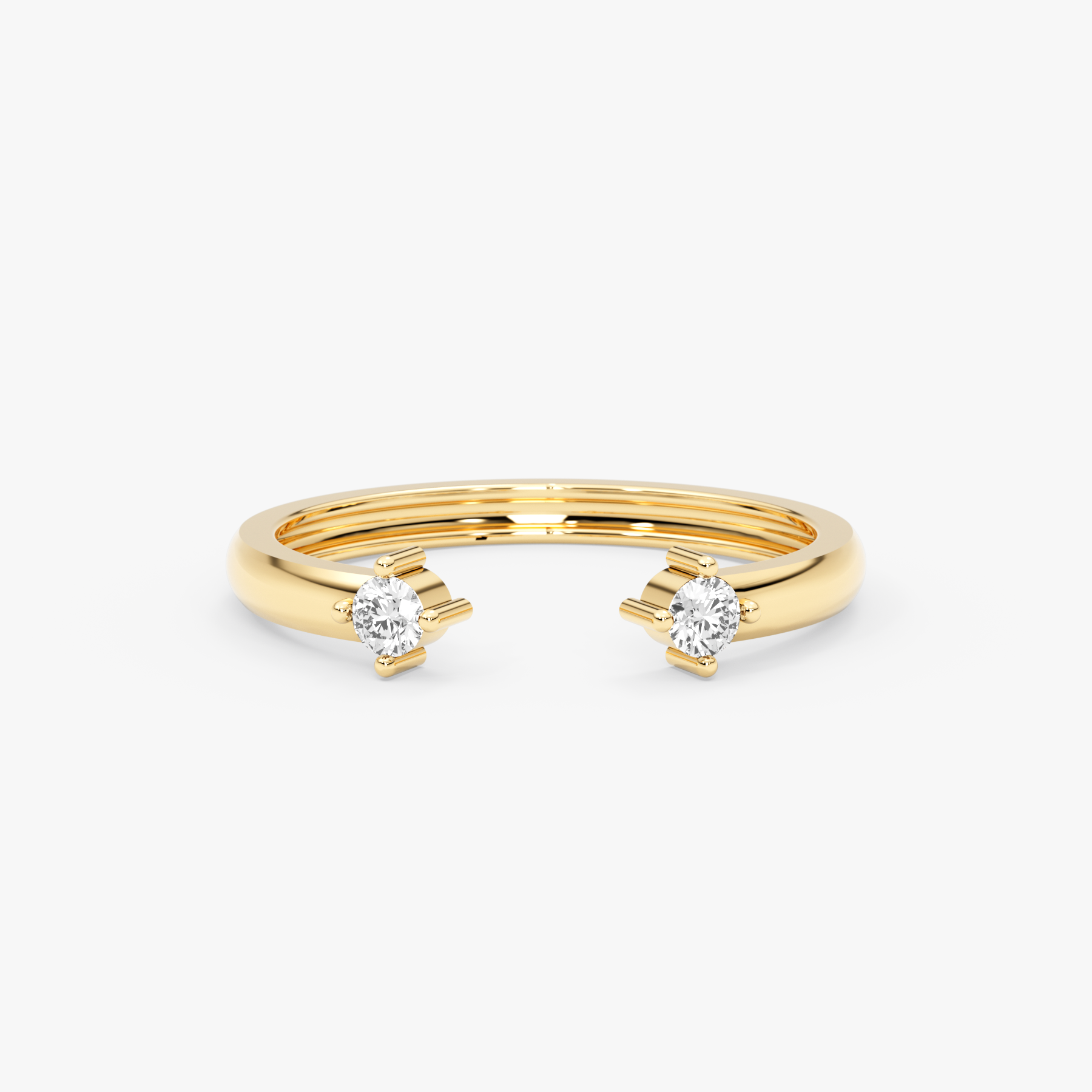 14K Gold Diamond Open Ring – Arien