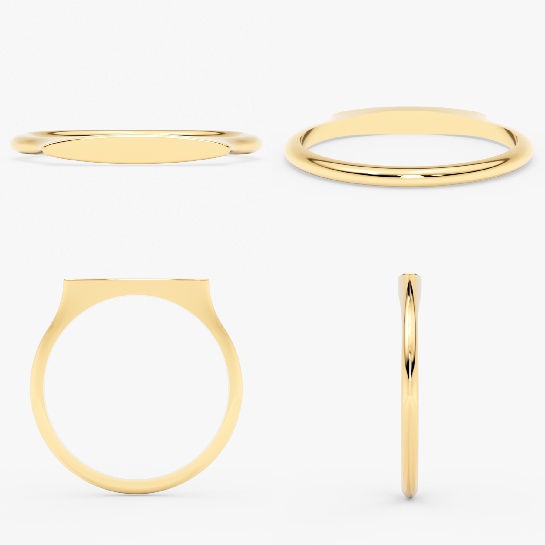 14K Gold Custom Engraved Bar Ring – Marvella