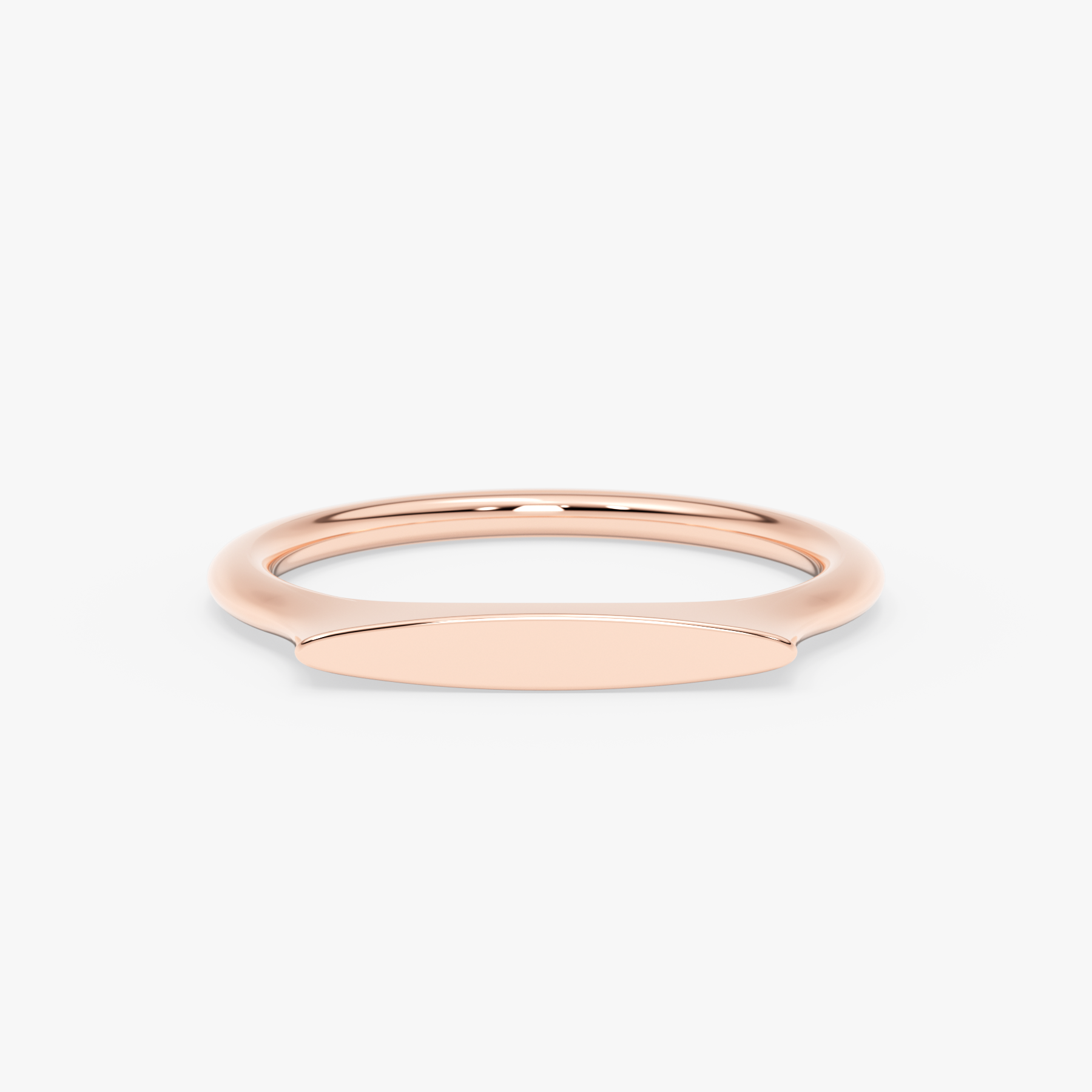14K Gold Custom Engraved Bar Ring – Marvella