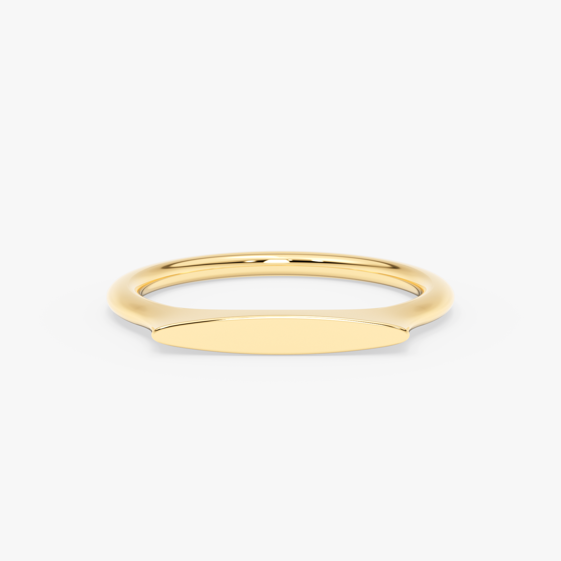 14K Gold Custom Engraved Bar Ring – Marvella