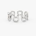 14K Gold Dainty Wave Ring Open Band Design – Vienna