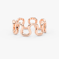 14K Gold Dainty Wave Ring Open Band Design – Vienna