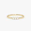 14K Gold Dainty Pearl Stacking Ring with Pearls – Mariel