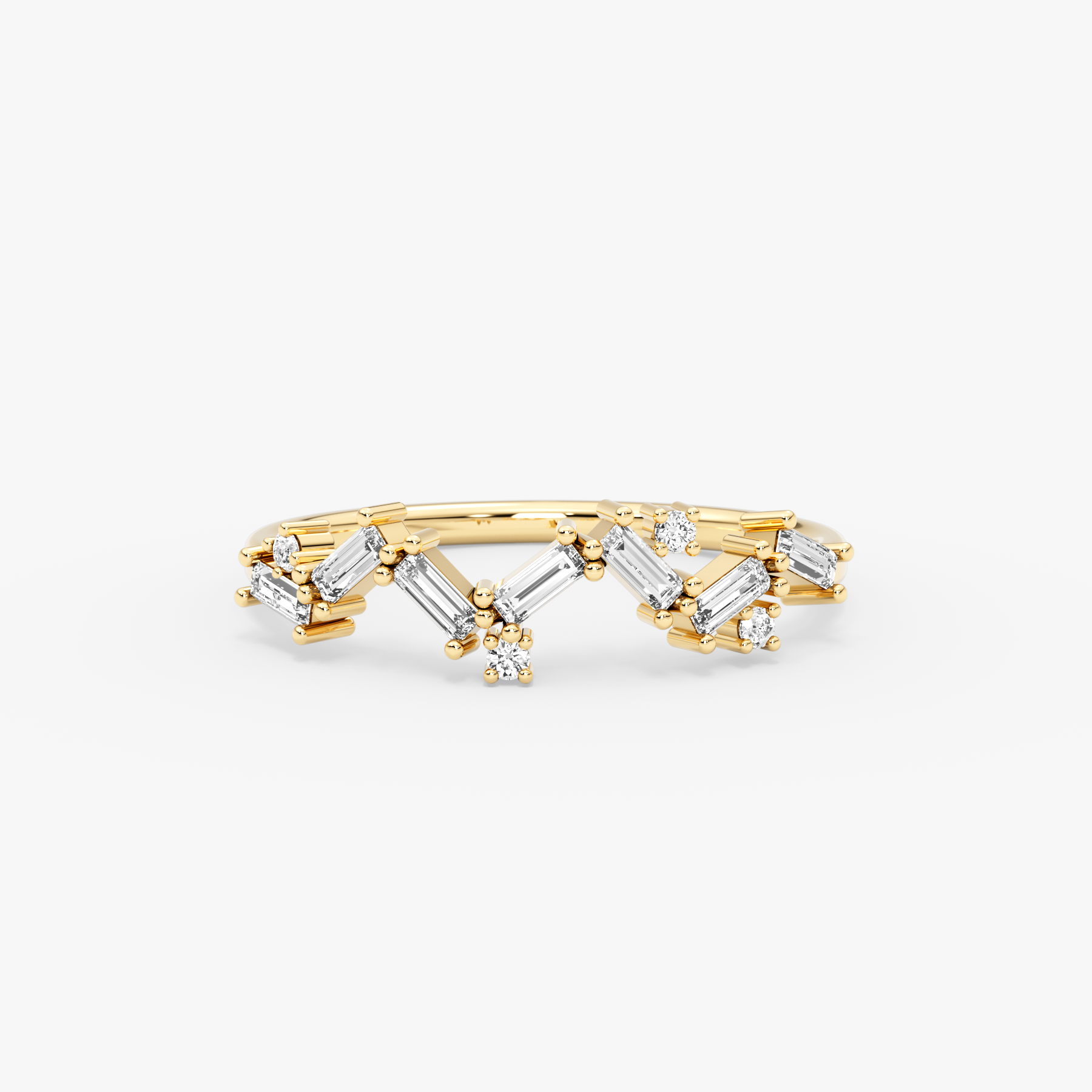 14K Gold Baguette Diamond Ring – Cylena