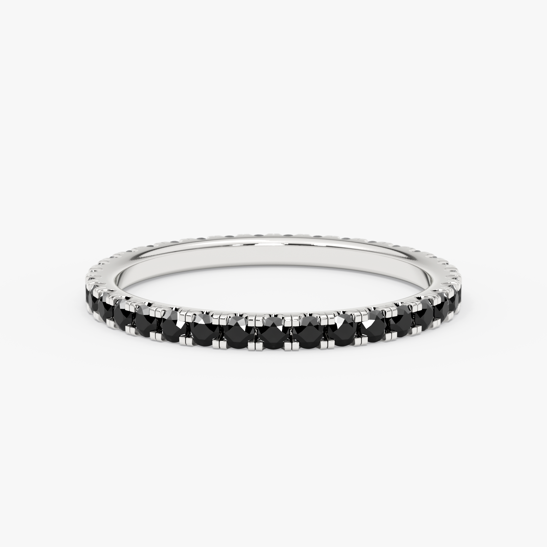 14K Gold Black Diamond Eternity Band – Ravelyn
