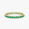 14K Gold Emerald Full Eternity Band – Esmera