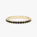 14K Gold Black Diamond Eternity Band – Ravelyn