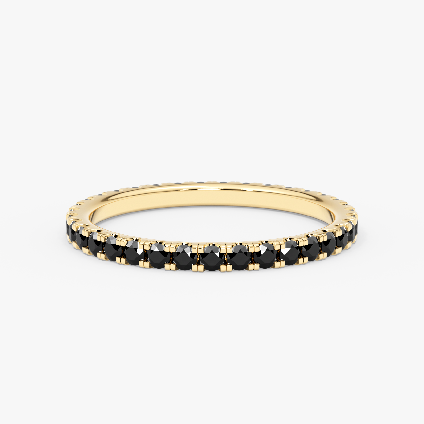 14K Gold Black Diamond Eternity Band – Ravelyn