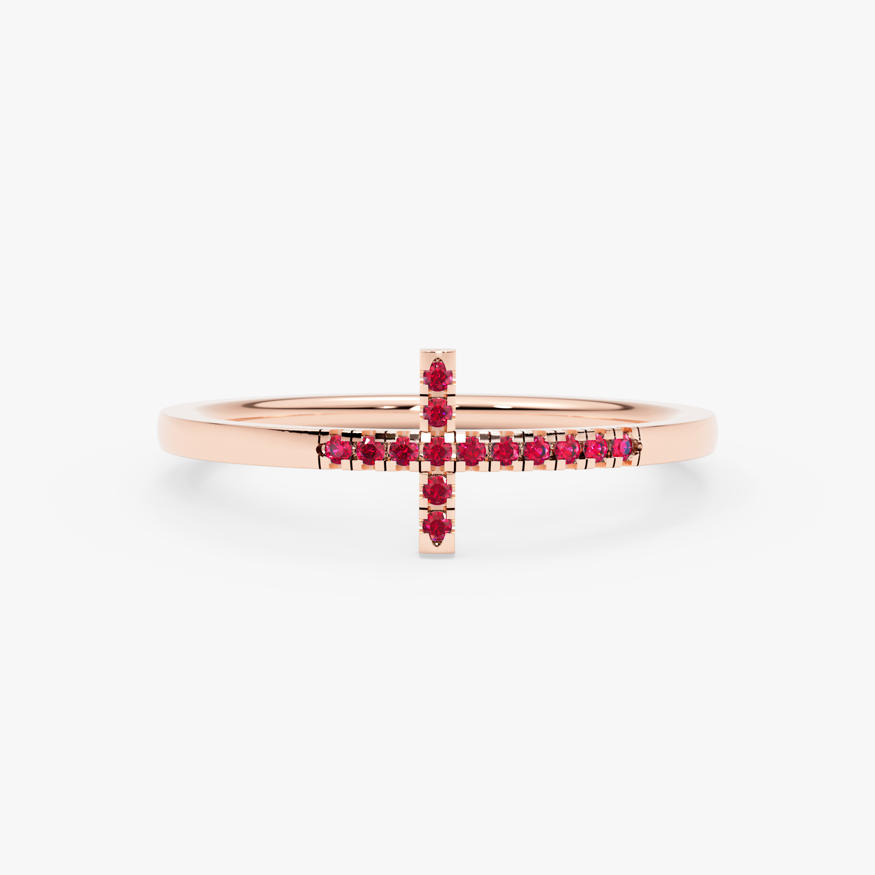 14K Gold Ruby Cross Ring – Serelis