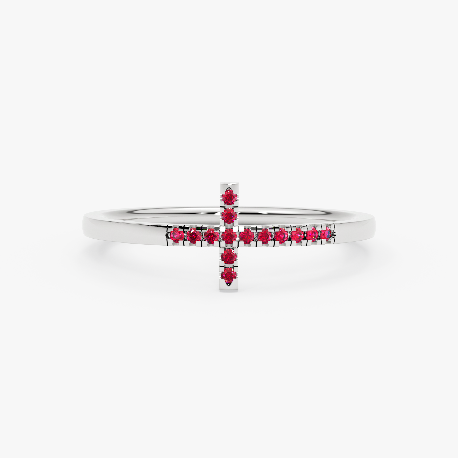 14K Gold Ruby Cross Ring – Serelis