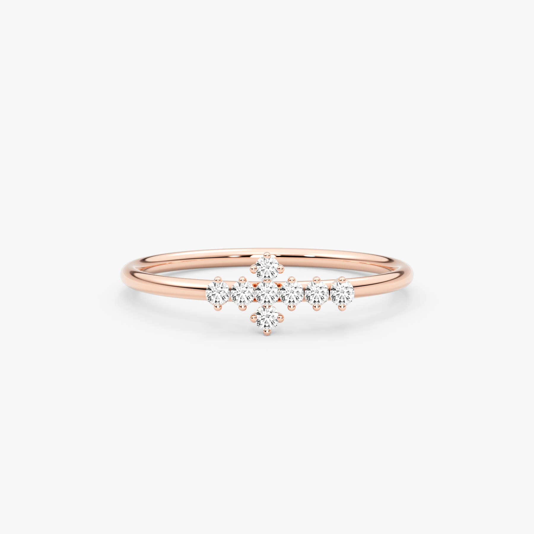 14K Gold Diamond Cross Ring – Valenne
