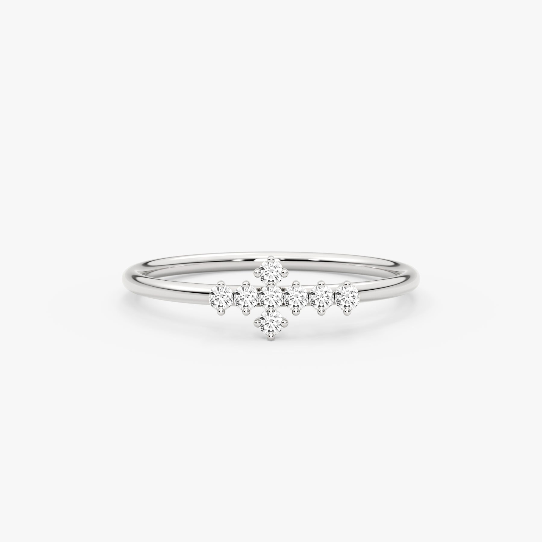 14K Gold Diamond Cross Ring – Valenne