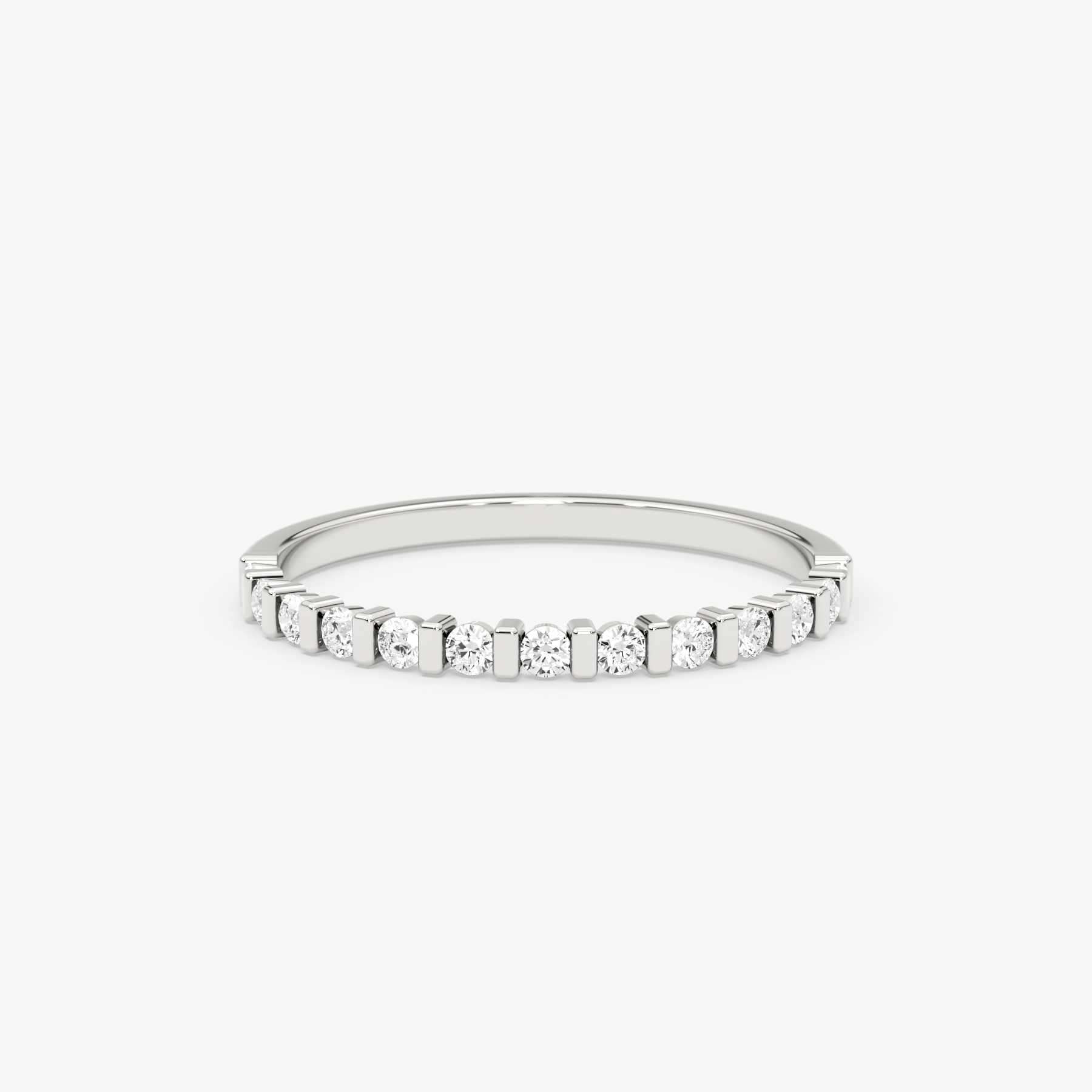 14K Gold Thin Diamond Half Eternity Band – Calyra