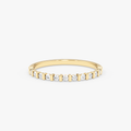 14K Gold Thin Diamond Half Eternity Band – Calyra