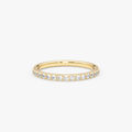 14K Gold 1.40 MM Round Diamond Half Eternity Band – Mirvane