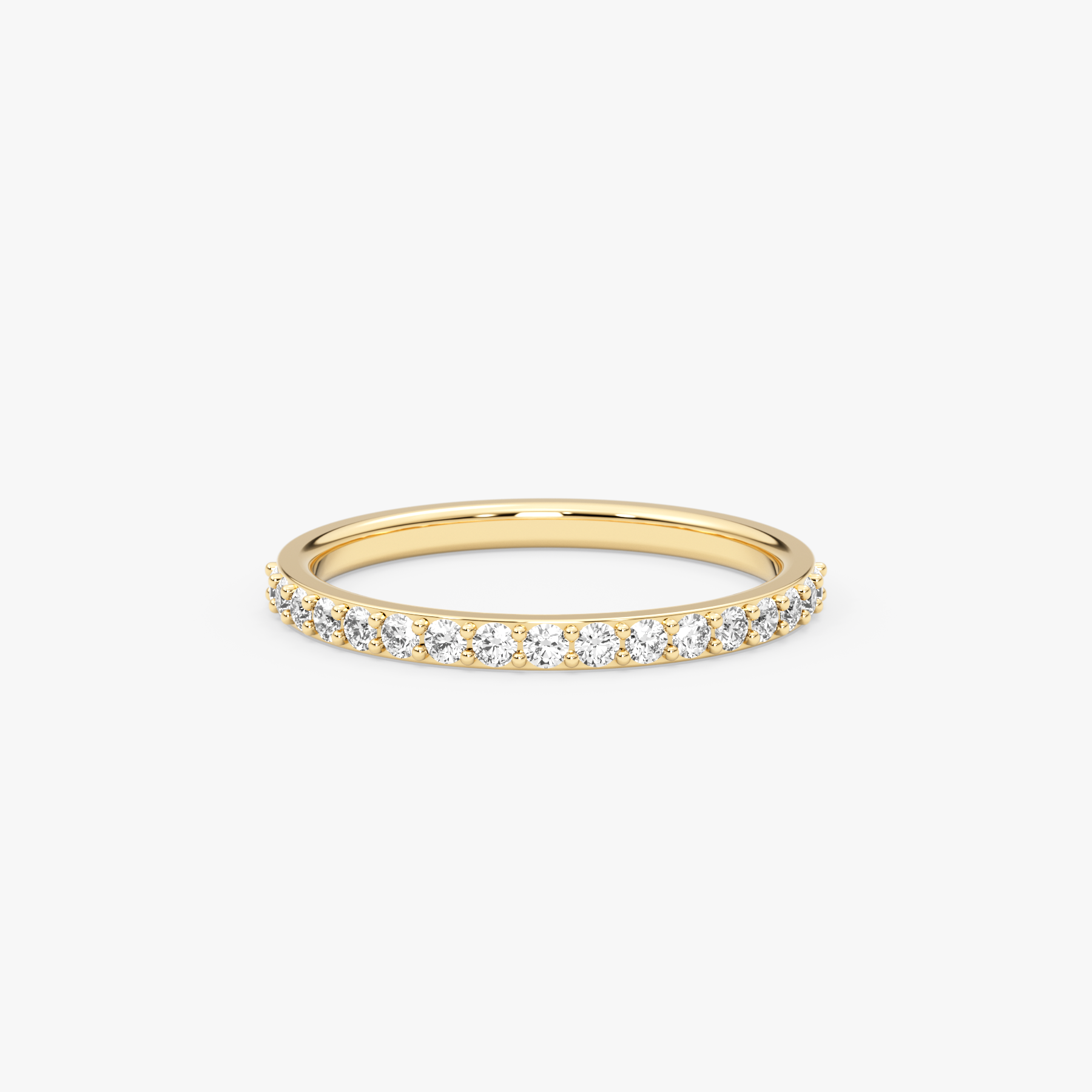 14K Gold 1.40 MM Round Diamond Half Eternity Band – Mirvane