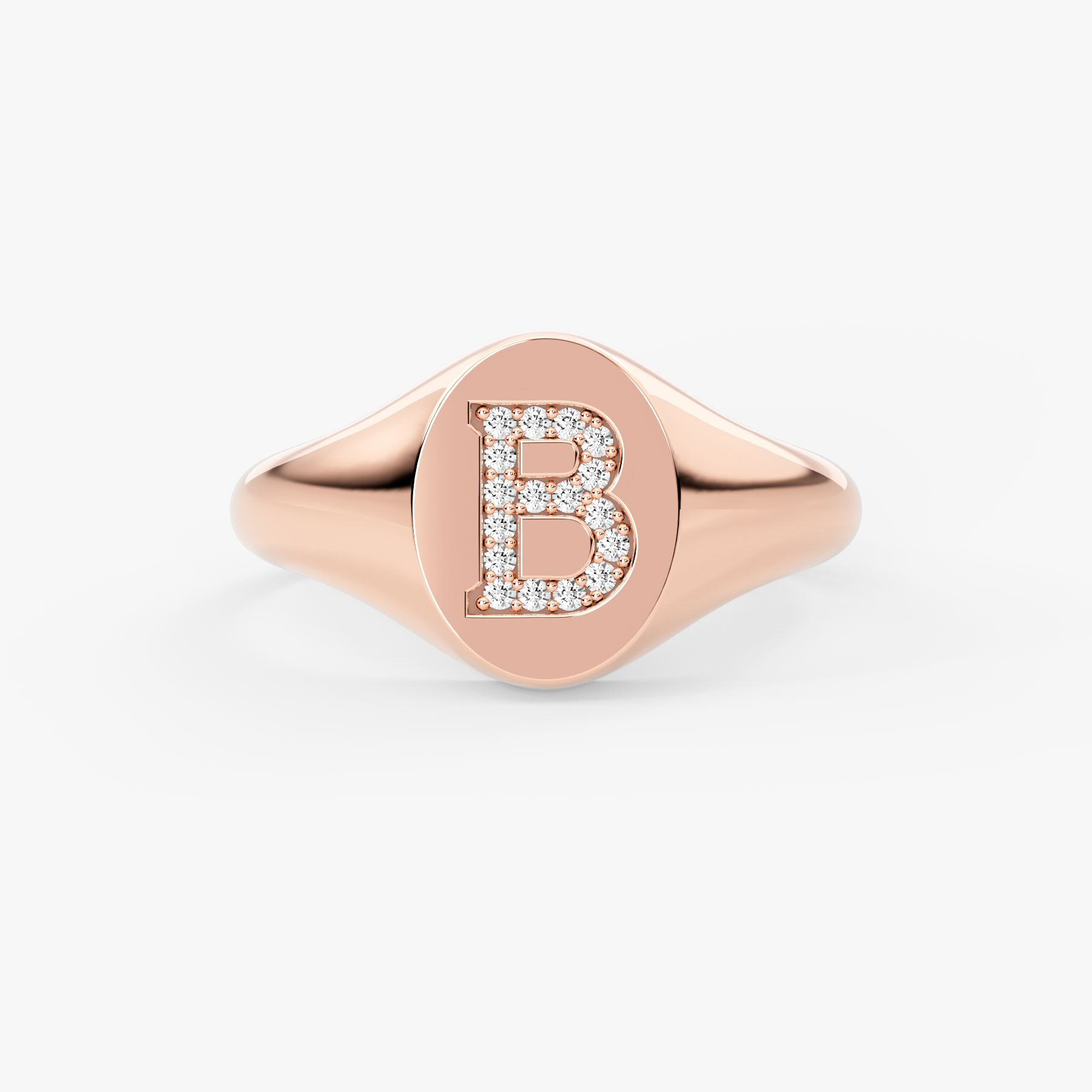 14 Ayar Katı Altın Pırlanta Baş Harfli Yüzük/ Özel Harfli Yüzük/ Kişiselleştirilmiş Altın Takı Hediyesi/ Pırlanta Monogram Yüzük/ Kadın ve Erkek İçin Hediye