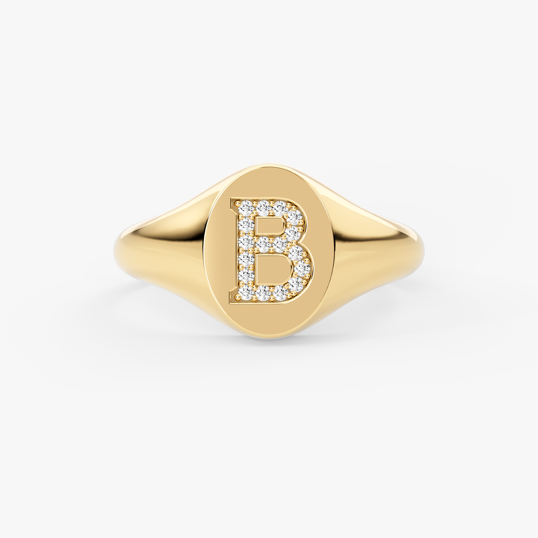 14 Ayar Katı Altın Pırlanta Baş Harfli Yüzük/ Özel Harfli Yüzük/ Kişiselleştirilmiş Altın Takı Hediyesi/ Pırlanta Monogram Yüzük/ Kadın ve Erkek İçin Hediye