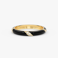 14K Gold Diamond Enamel Ring – Colvera