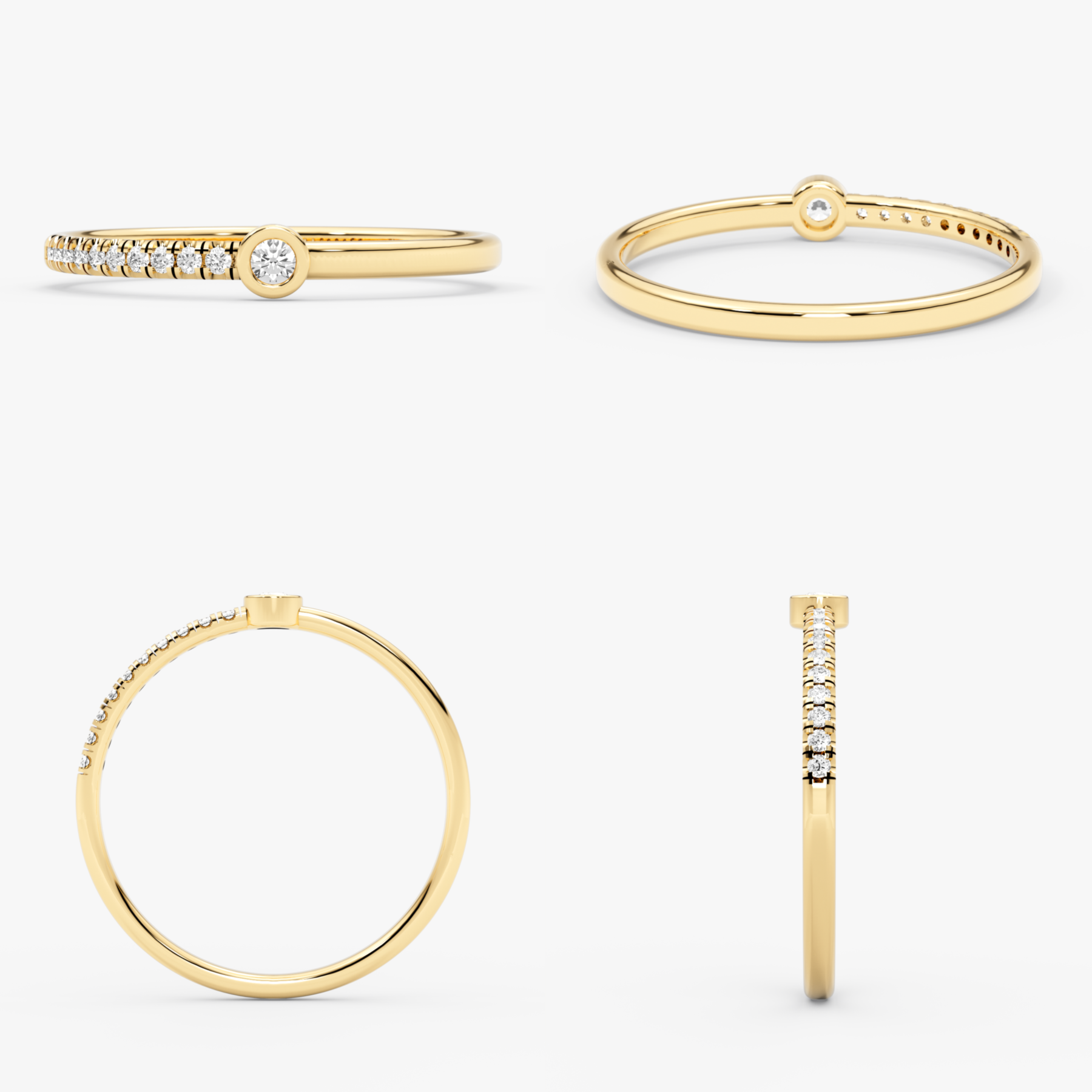 14 Ayar Altın Pırlanta Yüzük – Calais 