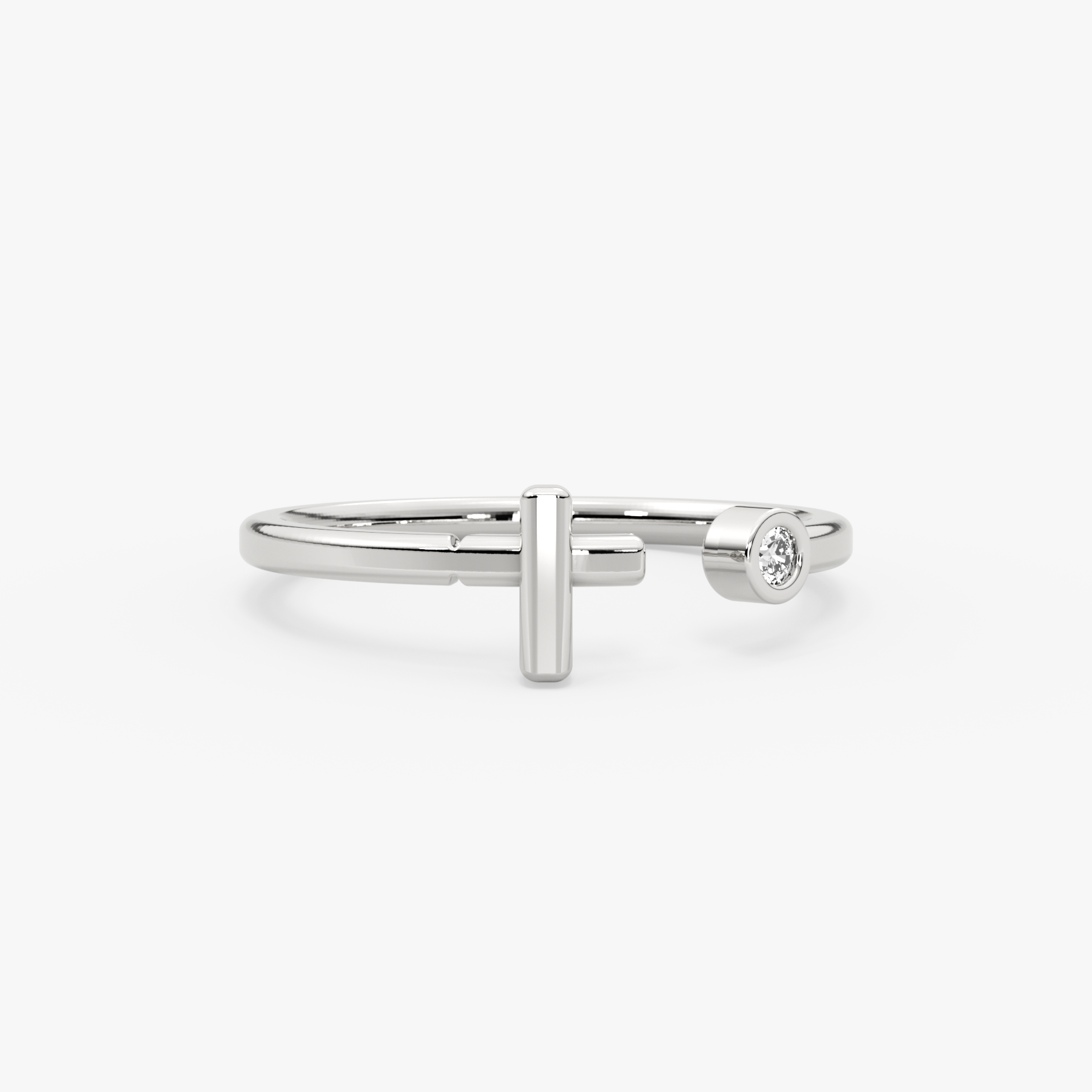 14 Ayar Altın Pırlanta Haç Yüzük — Seraphe 