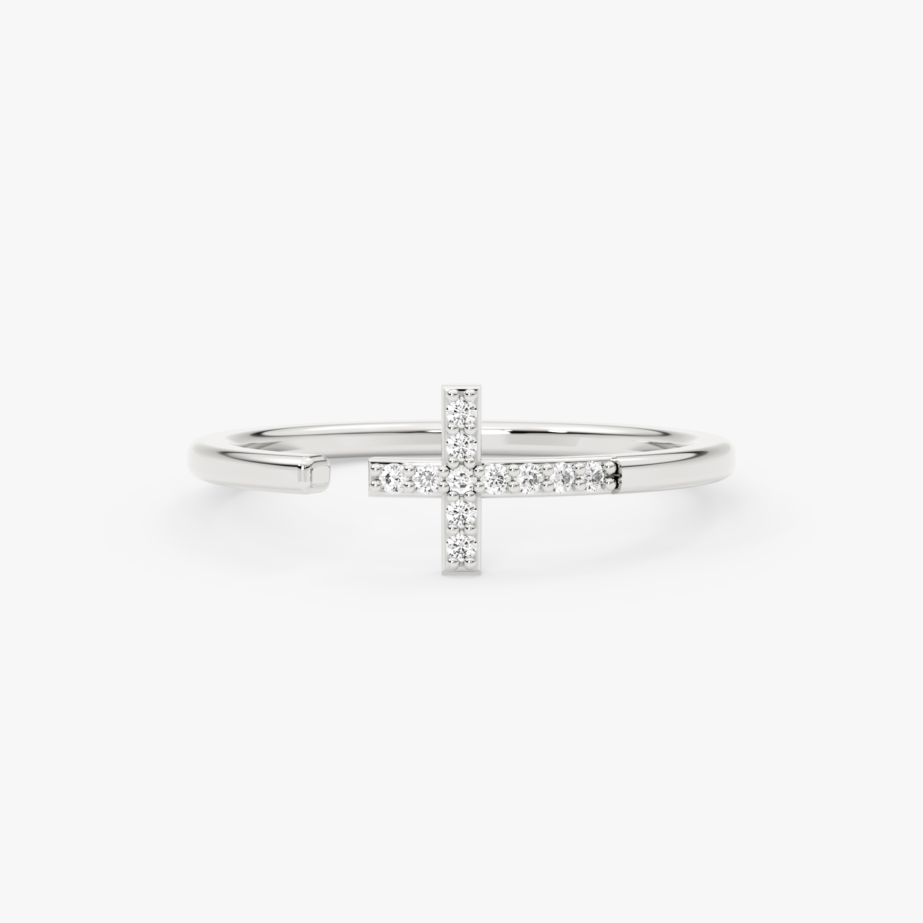 14K Gold Diamond Cross Ring – Calora