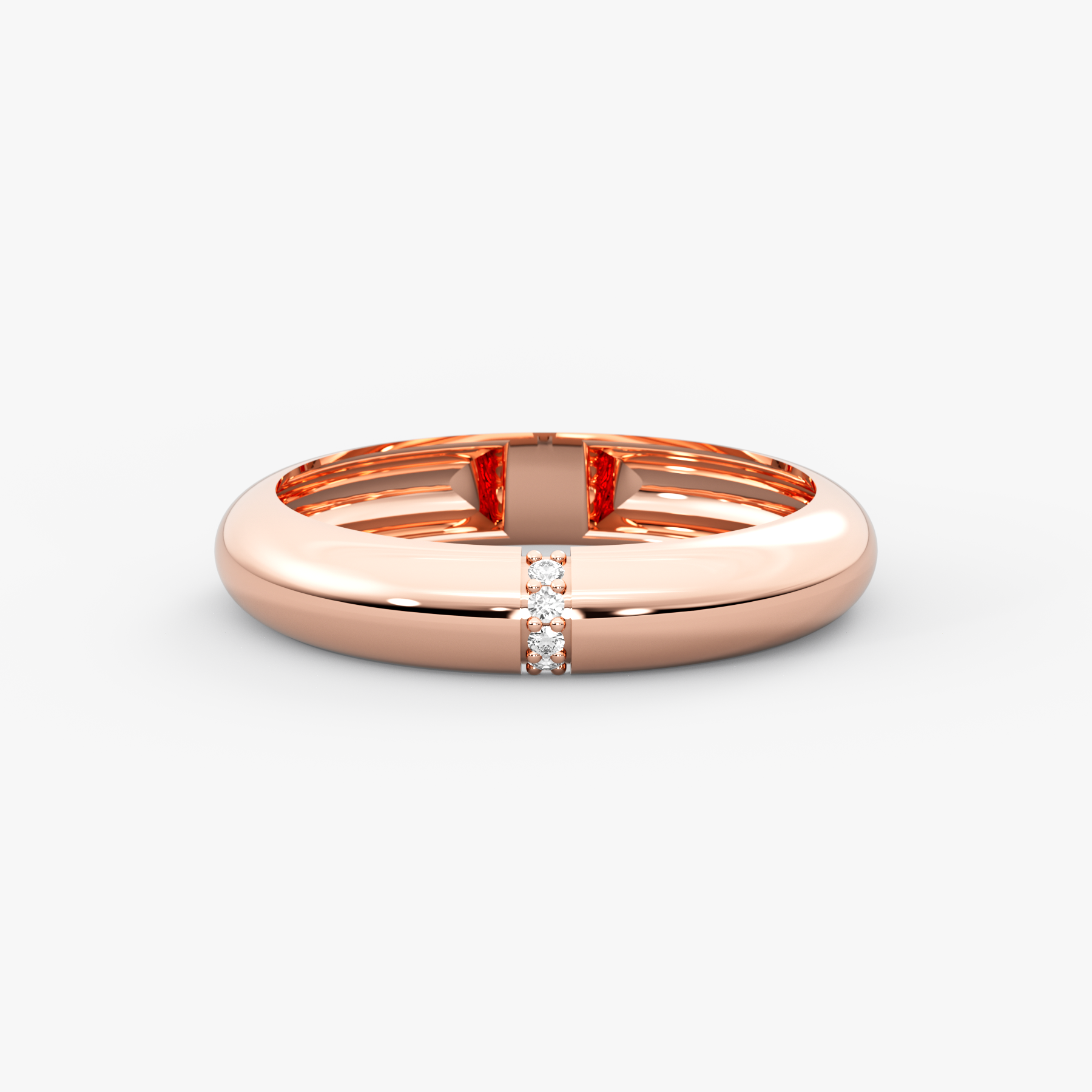 14K Gold Diamond Wedding Band – Auren